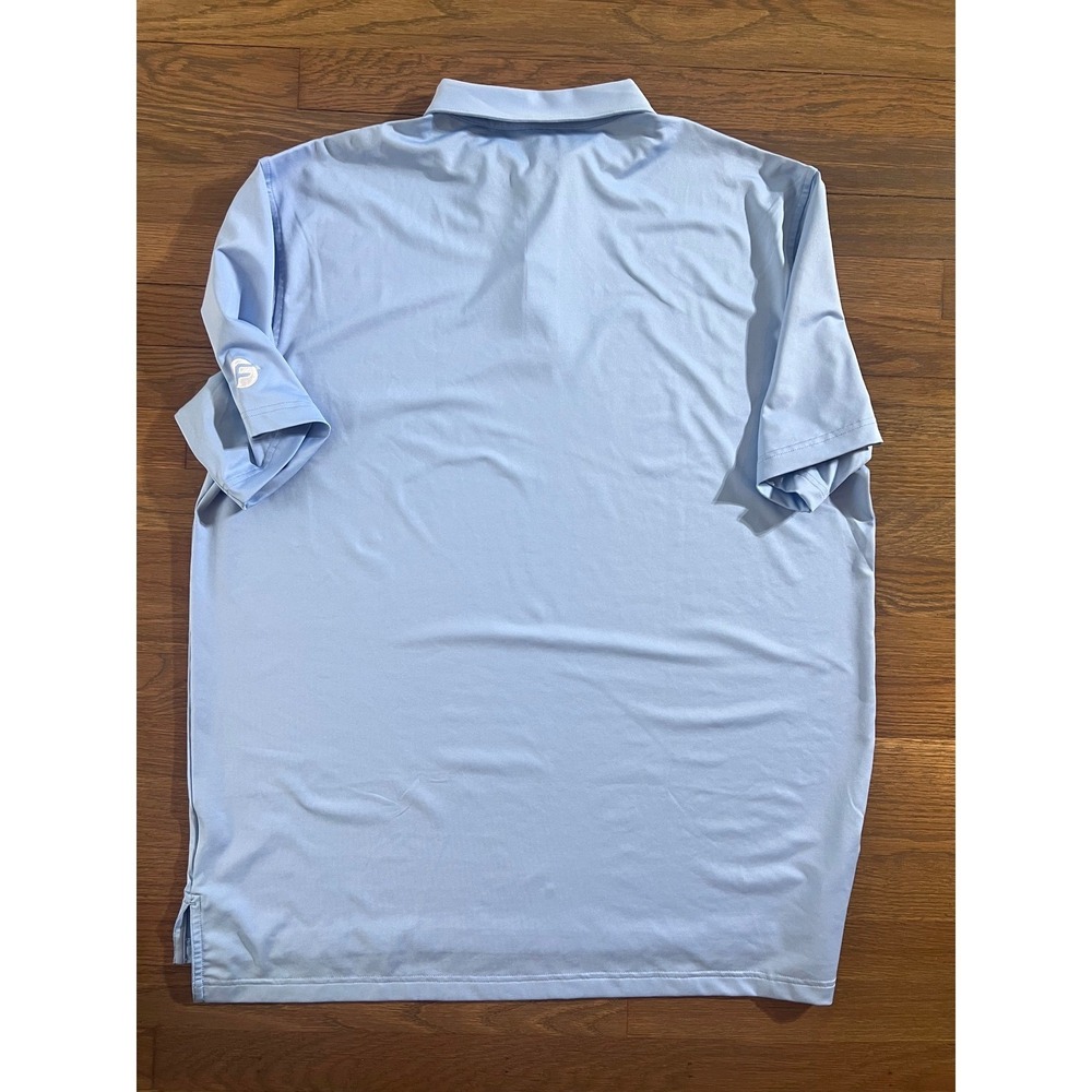 Peter Millar Summer Comfort Mens XL Polo Shirt Light Blue Short Sleeve Golf Top - Picture 4 of 4